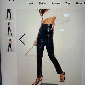 Faux leather pants